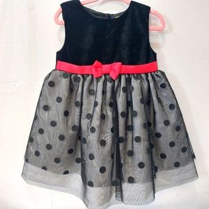 Black Polka Dot Formal Baby Dress